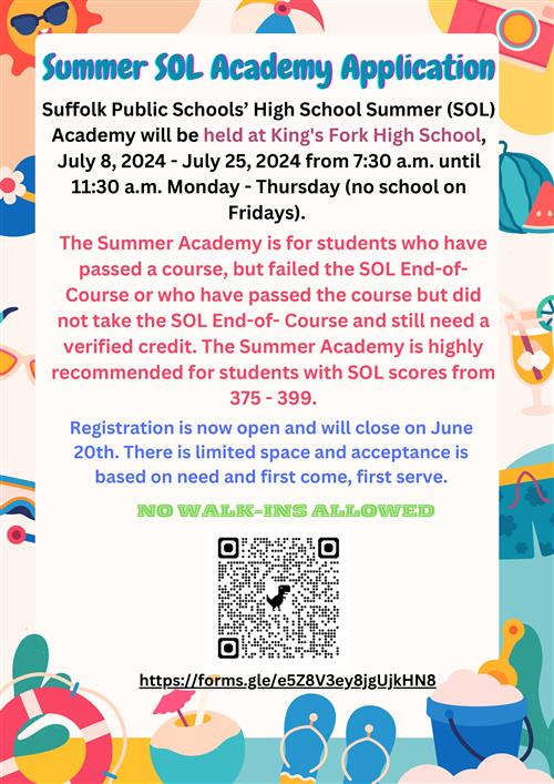 Summer SOL Academy Flyer